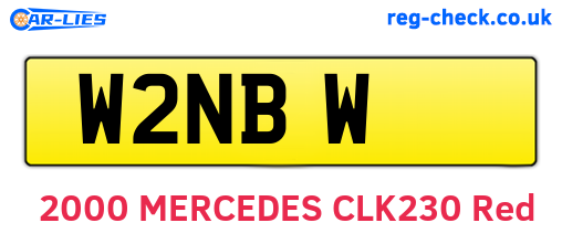 W2NBW are the vehicle registration plates.