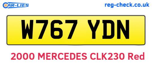 W767YDN are the vehicle registration plates.