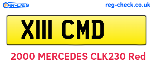 X111CMD are the vehicle registration plates.