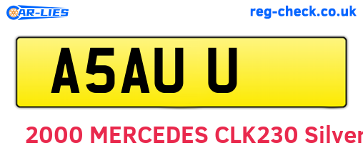 A5AUU are the vehicle registration plates.