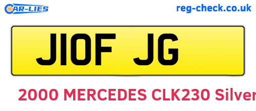 J10FJG are the vehicle registration plates.