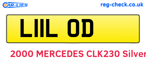 L11LOD are the vehicle registration plates.
