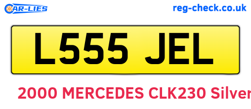 L555JEL are the vehicle registration plates.