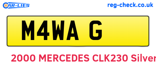 M4WAG are the vehicle registration plates.