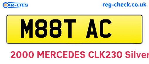 M88TAC are the vehicle registration plates.