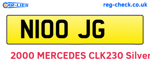 N10OJG are the vehicle registration plates.