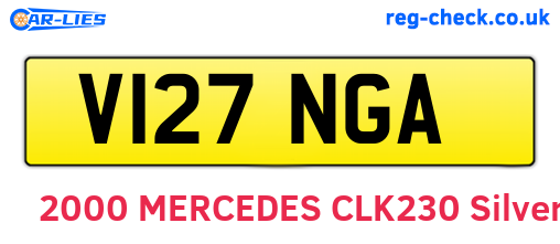 V127NGA are the vehicle registration plates.