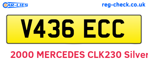 V436ECC are the vehicle registration plates.