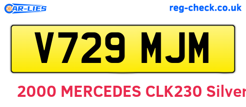 V729MJM are the vehicle registration plates.