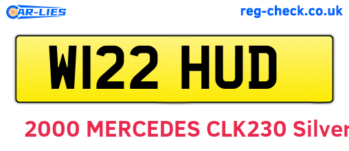 W122HUD are the vehicle registration plates.
