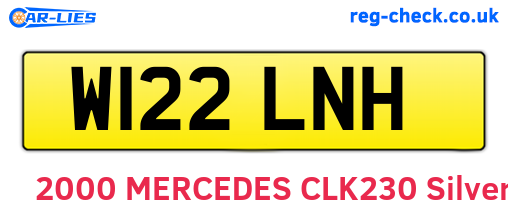 W122LNH are the vehicle registration plates.