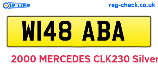 W148ABA are the vehicle registration plates.