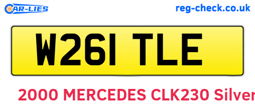 W261TLE are the vehicle registration plates.