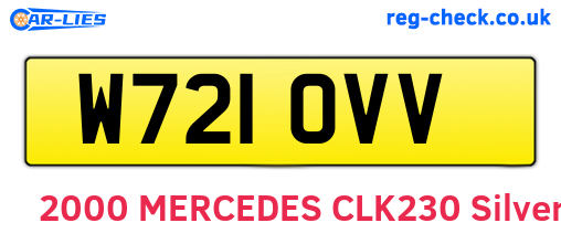 W721OVV are the vehicle registration plates.