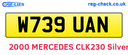 W739UAN are the vehicle registration plates.