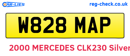 W828MAP are the vehicle registration plates.