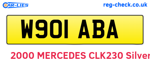 W901ABA are the vehicle registration plates.