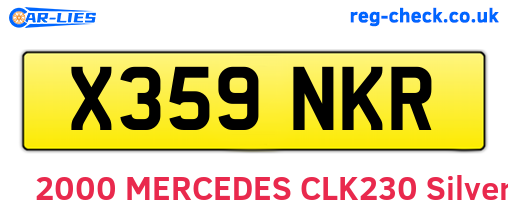 X359NKR are the vehicle registration plates.