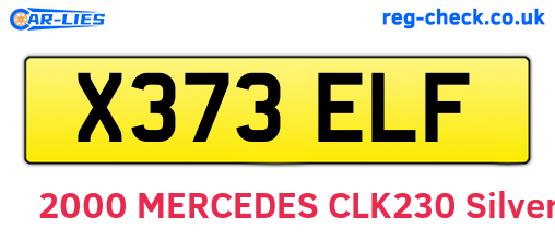 X373ELF are the vehicle registration plates.