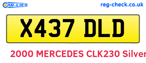 X437DLD are the vehicle registration plates.