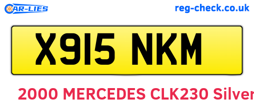 X915NKM are the vehicle registration plates.