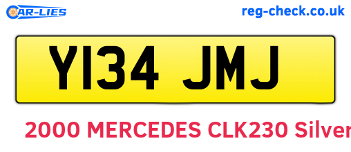 Y134JMJ are the vehicle registration plates.