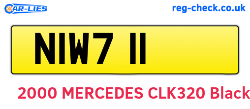NIW711 are the vehicle registration plates.