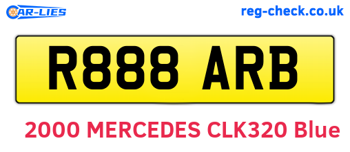 R888ARB are the vehicle registration plates.