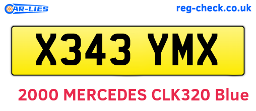 X343YMX are the vehicle registration plates.