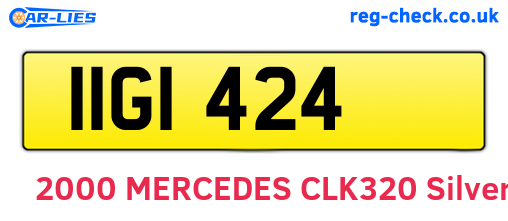 IIG1424 are the vehicle registration plates.