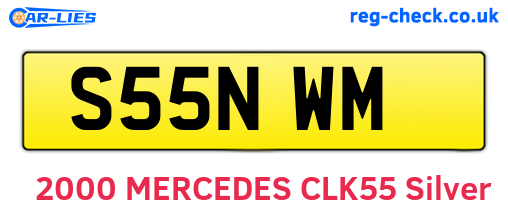 S55NWM are the vehicle registration plates.