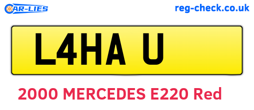 L4HAU are the vehicle registration plates.