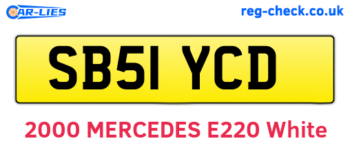 SB51YCD are the vehicle registration plates.