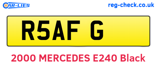 R5AFG are the vehicle registration plates.