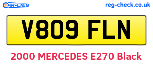V809FLN are the vehicle registration plates.