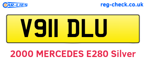 V911DLU are the vehicle registration plates.