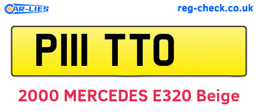 P111TTO are the vehicle registration plates.