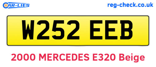 W252EEB are the vehicle registration plates.