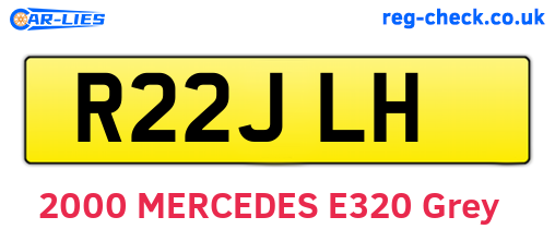 R22JLH are the vehicle registration plates.