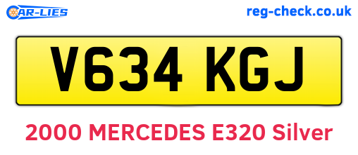 V634KGJ are the vehicle registration plates.
