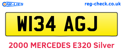 W134AGJ are the vehicle registration plates.