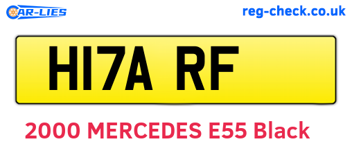H17ARF are the vehicle registration plates.