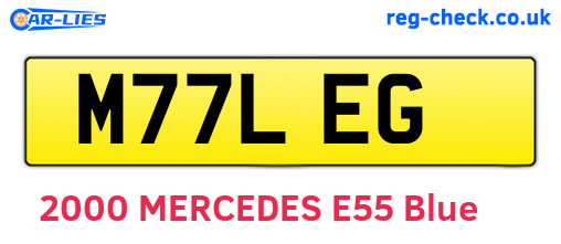 M77LEG are the vehicle registration plates.