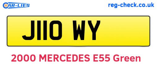 J11OWY are the vehicle registration plates.