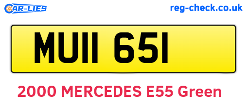 MUI1651 are the vehicle registration plates.
