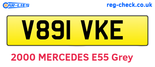 V891VKE are the vehicle registration plates.