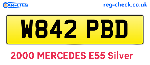 W842PBD are the vehicle registration plates.