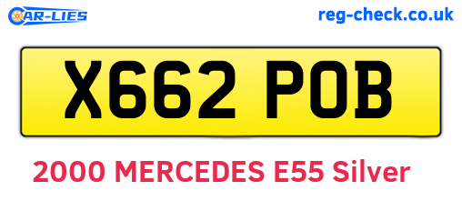 X662POB are the vehicle registration plates.