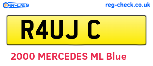 R4UJC are the vehicle registration plates.