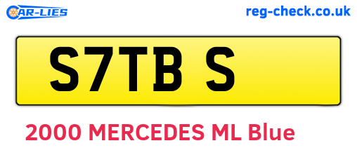 S7TBS are the vehicle registration plates.
